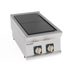 Εστία PCU4E7 Tecno74 40x70x28cm 6kW Ηλεκτρική με 2 Ομοεπίπεδες Ανακλινόμενες Εστίες Επιτραπέζια TECNOINOX