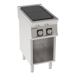 Εστία PCU4FE7 Tecno74 40x70x90cm 6kW Ηλεκτρική με 2 Ομοεπίπεδες Ανακλινόμενες Εστίες σε Ανοιχτό Ντουλάπι TECNOINOX