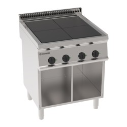 Εστία PCU70FE7 Tecno70 70x70x85cm 10kW Ηλεκτρική με 4 Τετράγωνες Ομοεπίπεδες Εστίες σε Ανοιχτό Ντουλάπι TECNOINOX