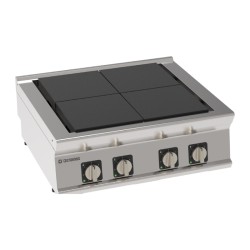 Εστία PCU8E7 Tecno74 80x70x28cm 12kW Ηλεκτρική με 4 Ομοεπίπεδες Ανακλινόμενες Εστίες Επιτραπέζια TECNOINOX