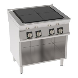 Εστία PCU8FE7 Tecno74 80x70x90cm 12kW Ηλεκτρική με 4 Ομοεπίπεδες Ανακλινόμενες Εστίες σε Ανοιχτό Ντουλάπι TECNOINOX