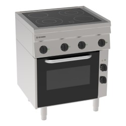 Εστία PFC70E/6/0 Tecno60 70x60x85cm 11,1kW 400V 3N Ηλεκτρική Κεραμική 4 Ζωνών σε Convection Φούρνο TECNOINOX