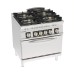 Φλόγιστρο PFH8G7 Tecno74 Super 80x70x90cm 30.3kW Αερίου με 4 Καυστήρες & Μαντεμένιες Σχάρες Σκευών σε Ηλεκτρικό Στατικό GN2/1 Φούρνο TECNOINOX