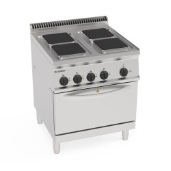 Εστία PFS70V7 Tecno70 70x70x85cm 15.4kW 400V 3N Ηλεκτρική με 4 Τετράγωνες Εστίες 22x22cm σε GN1/1 Convection Φούρνο TECNOINOX