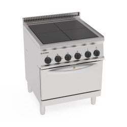 Εστία PFU70E7 Tecno70 70x70x85cm 15.3kW Ηλεκτρική με 4 Τετράγωνες Ομοεπίπεδες Εστίες σε GN2/1 Στατικό Φούρνο TECNOINOX