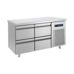 Ψυγείο Πάγκος Συντήρηση PG-139-S 139x70x85cm 344lt 220/240V 350W Inox με 4 Συρτάρια BAMBAS