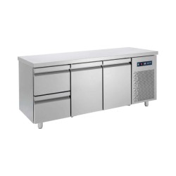 Ψυγείο Πάγκος Συντήρηση PG-185-1S2P 185x70x85cm 510lt 220/240V 350W Inox με 2 Πόρτες GN & 2 Συρτάρια BAMBAS