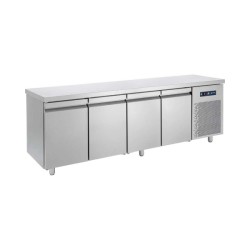 Ψυγείο Πάγκος Συντήρηση PG-239 239x70x85cm 680lt 220/240V 450W Inox με 4 Πόρτες GN BAMBAS