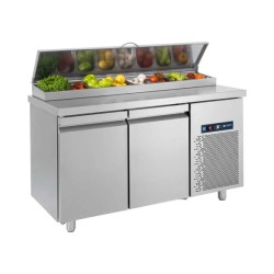 Ψυγείο Σαλάτας PIMG-139 139x70x85/95cm 366lt 220/240V 350W Inox με 2 Πόρτες GN BAMBAS