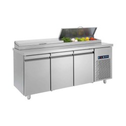 Ψυγείο Σαλάτας PIMG-185 185x70x85/95cm 532lt 220/240V 350W Inox με 3 Πόρτες GN BAMBAS