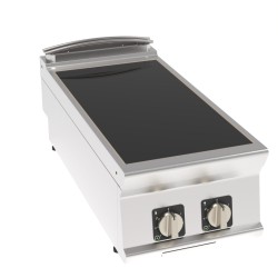 Εστία PIN4E9N Tecno90 40x90x28cm 10kW 400V Επαγωγική Κεραμική 2 Ζωνών Επιτραπέζια TECNOINOX
