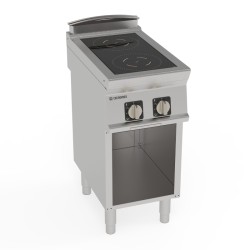 Εστία PIN4FE7N Tecno74 40x70x90cm 7kW 400V 3 Επαγωγική Κεραμική 2 Εστιών σε Ανοιχτό Ντουλάπι TECNOINOX