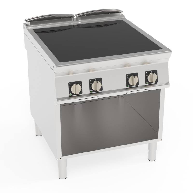 Εστία PIN8FE9N Tecno90 80x90x90cm 20kW 400V Επαγωγική Κεραμική 4 Ζωνών σε Ανοιχτό Ντουλάπι TECNOINOX