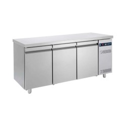 Ψυγείο Πάγκος Συντήρηση PK-170 170x70x85cm 510lt Inox με 3 Πόρτες GN Χωρίς Μοτέρ BAMBAS