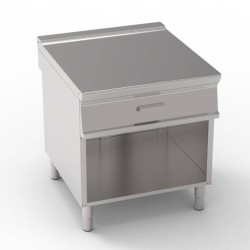Ουδέτερη Επιφάνεια PNC8FL9 Tecno90 80x90x90cm με συρτάρι GN 1/1 σε Ανοιχτό Ντουλάπι TECNOINOX