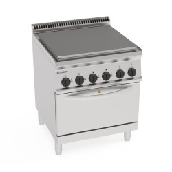 Εστία PPF70V7 Tecno70 70x70x85cm 13kW 400V 3N Ηλεκτρική Συμπαγής Πλάκα 4 Ζωνών σε GN1/1 Convection Φούρνο TECNOINOX