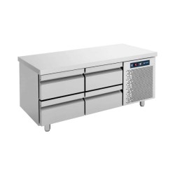 Ψυγείο Πάγκος Συντήρηση PS-139 139x70x68cm 255lt 220/240V 350W Inox με 4 Συρτάρια GN Χαμηλός BAMBAS