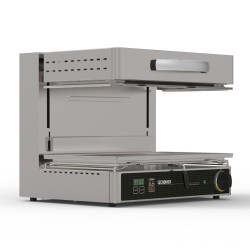 Σαλαμάνδρα QSET60/0CB Ultrarapid QSET Contact 60x54,8x50cm 4kW 220- 240V Ηλεκτρική 2 Ζωνών με Μπάρα Ανίχνευσης Επιτραπέζια TECNOINOX