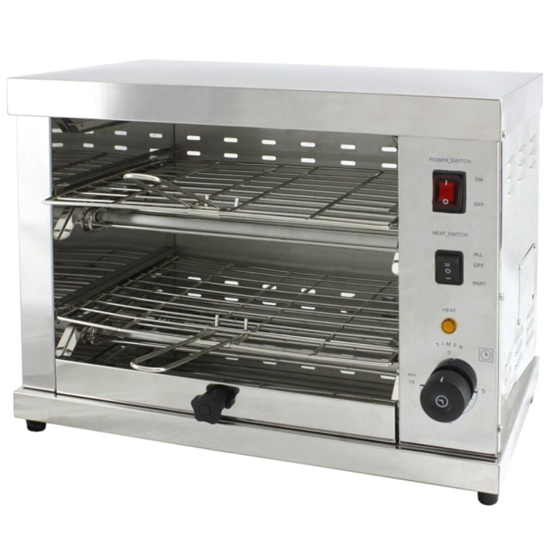 Σαλαμάνδρα QT-2A 47x28x36cm 3kW 220-240V Ηλεκτρική 1 Ζώνης Διπλή OLYMPIA