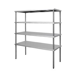 Ραφιέρα RD-100 100x60x180cm Λυόμενη Inox με 4 Ράφια Επιδαπέδια BAMBAS
