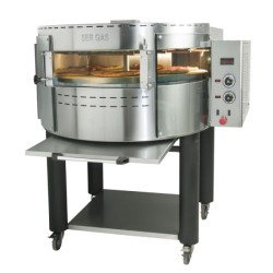 Φούρνος Πίτσας RPE1 128x109x147cm 12kW 230V3L+N Ηλεκτρικός Μονός 98cm με Περιστρεφόμενη Πλάκα & Βάση για 7 πίτσες 30cm SERGAS