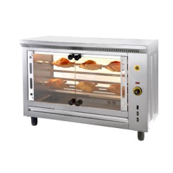 Κοτοπουλιέρα S2 113x47.5x82.5cm 4kW 230V2L+N Ηλεκτρική με 2 Σούβλες για 10 Κοτόπουλα SERGAS