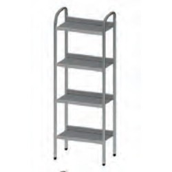 Ραφιέρα SA-054-4 Neutral 51x40x154cm Inox με 4 Ράφια για Καφάσια ARTSTEEL