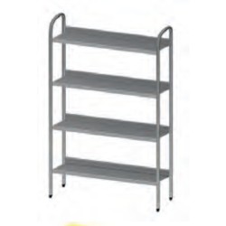 Ραφιέρα SA-144-4 Neutral 141x40x154cm Inox με 4 Ράφια για Καφάσια ARTSTEEL