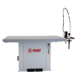 Τραπέζι Σιδερώματος SA-S MAXI Superplatine 160x85cm Ηλεκτρικό Ορθογώνιο με Κενό Αέρος Vacuum & Εμφύσηση Air-blowing για Βιομηχανίες Πλεκτών & Υφασμάτων PONY