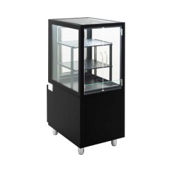 Βιτρίνα Συντήρηση SBF-50 Lux 50x70x120cm 220/240V 400W 4 Όψεων με 1 Πόρτα σε Μαύρο Χρώμα Self-Service BAMBAS