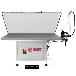 Τραπέζι Σιδερώματος SD MAXI Superplatine 160x85cm Ατμού Ορθογώνιο Επικλινές με Κενό Αέρος Vacuum, Up-steaming & Ρυθμιζόμενο Ύψος PONY
