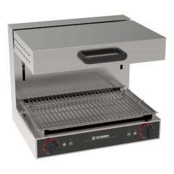 Σαλαμάνδρα SEC60/0CB Light SEC AISI 430 60x45x50cm 4kW 220-240V Ηλεκτρική 2 Ζωνών Επιτραπέζια TECNOINOX