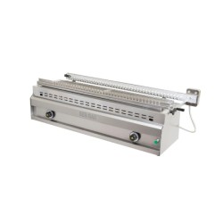 Σουβλακιέρα SG28 124x47x37cm 13kW Αερίου 2 Ζωνών & 1 Επιπέδου για 28τμχ με Αυτόματη Περιστροφή Επιτραπέζια SERGAS