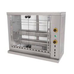 Κοτοπουλιέρα SG3 106x50x84cm 13.2kW Αερίου με 3 Σούβλες για 12-15 Κοτόπουλα SERGAS