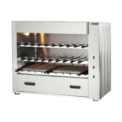 Κοντοσουβλιέρα SGK19 114x61x80cm Κάρβουνου με 19 Σούβλες SERGAS