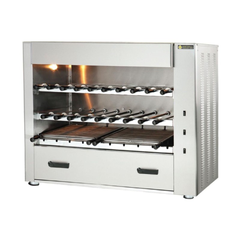 Κοντοσουβλιέρα SGK19 114x61x80cm Κάρβουνου με 19 Σούβλες SERGAS Κοντοσουβλιέρα SGK19 114x61x80cm Κάρβουνου με 19 Σούβλες SERGAS