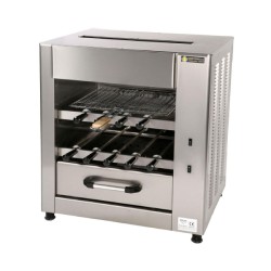 Κοντοσουβλιέρα SGK9 74x61x80cm Κάρβουνου με 9 Σούβλες SERGAS