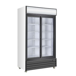 Βιτρίνα Συντήρησης SS-P800WE-A Tropical 100x72x202.3cm 800lt με 2 Συρόμενες Πόρτες & Μετώπη OLYMPIA