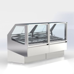 Βιτρίνα Παγωτού SV-109-V 124x90x135cm Inox για 9 Μπασίνες ARTSTEEL