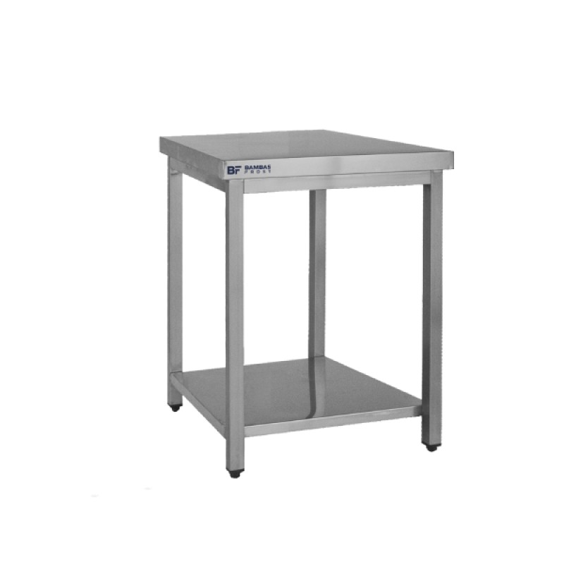 Τραπέζι T-100 100x70x85cm Inox με 1 Ράφι BAMBAS Τραπέζι T-100 100x70x85cm Inox με 1 Ράφι BAMBAS