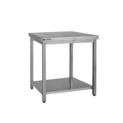 Τραπέζι T-120 120x70x85cm Inox με 1 Ράφι BAMBAS