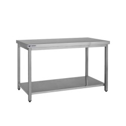 Τραπέζι T-160 160x70x85cm Inox με 1 Ράφι BAMBAS