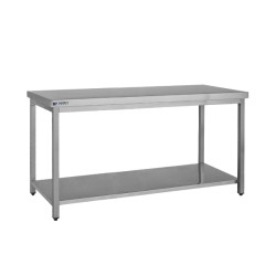 Τραπέζι T-180 180x70x85cm Inox με 1 Ράφι BAMBAS