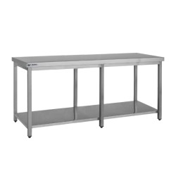 Τραπέζι T-200 200x70x85cm Inox με 1 Ράφι BAMBAS