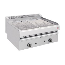 Σχαριέρα T-20 77x63x43cm 18kW Αερίου Νερού 2 Ζωνών με 2 Σχάρες Επιτραπέζια NORTH