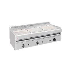 Σχαριέρα T-30 113x63x43cm 27kW Αερίου Νερού 3 Ζωνών με 3 Σχάρες Επιτραπέζια NORTH