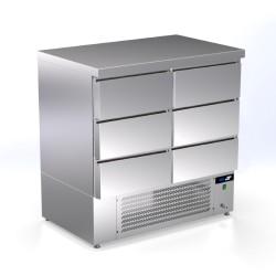 Πάγκος Συντήρησης Ψαριών TP-096-AR 94x70x110cm Inox 300lt 435W με Συρτάρια & Στατική Ψύξη ARTSTEEL