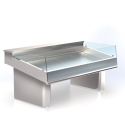 Εκθετήριο Τραπέζι Ψαριών TP-101-N 100x117x95cm Inox Χωρίς Μηχανή με Τζάμι ARTSTEEL