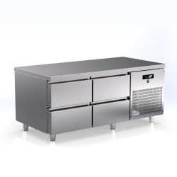 Πάγκος Συντήρησης Χαμηλός TR-147-LR 141x70x68cm Inox 160lt 435W με Συρτάρια ARTSTEEL
