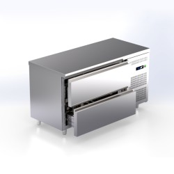 Πάγκος Συντήρησης TR-152-2R Gastroline 154x70x87cm Inox 590W με Συρτάρια ARTSTEEL